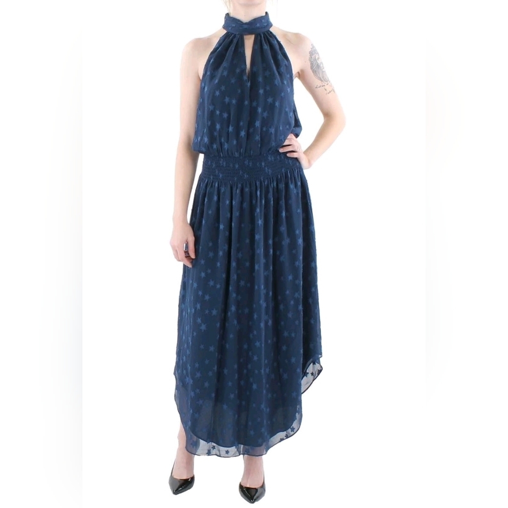RAMY BROOK Dress Grove Navy Blue Stars Midi NWT Sz Small